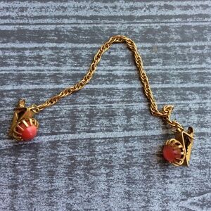 Cherry Red Lucite Sweater Clip